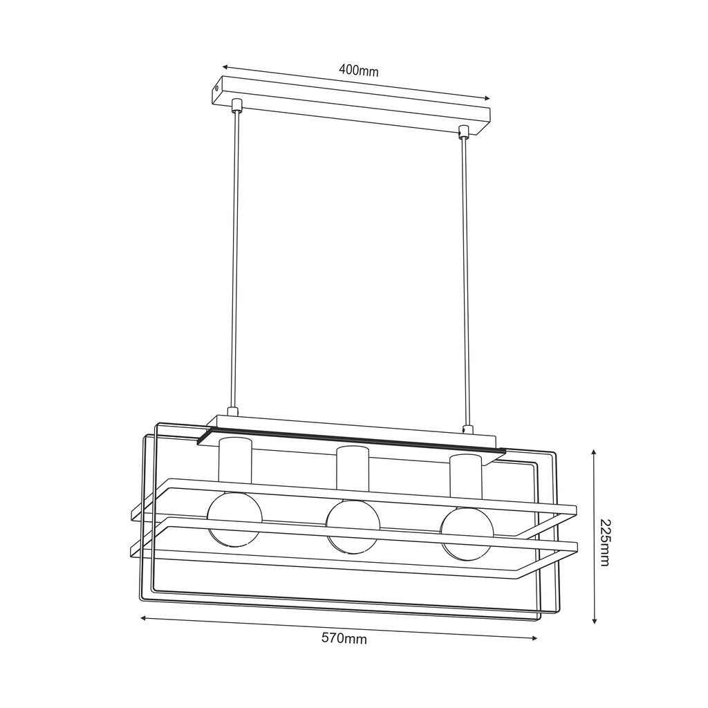 Závesné svietidlo čierny kov/svetlé drevo KORTEZ III
