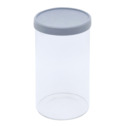 1 litrová sklenená nádoba so silikónovým viečkom, šedá