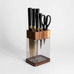 Súprava zlatých nožov v bloku COMO 8-dielna