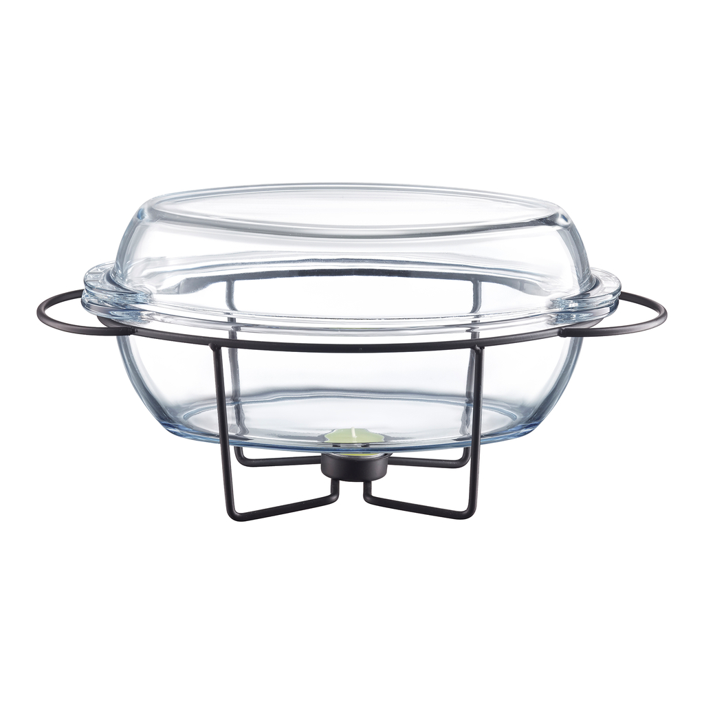 Žiaruvzdorná nádoba s ohrievačom oválna SAULE 4,5 L