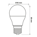 LED žiarovka E27 8W neutrálna farba ORO-E27-G45-TOTO-8W-DW