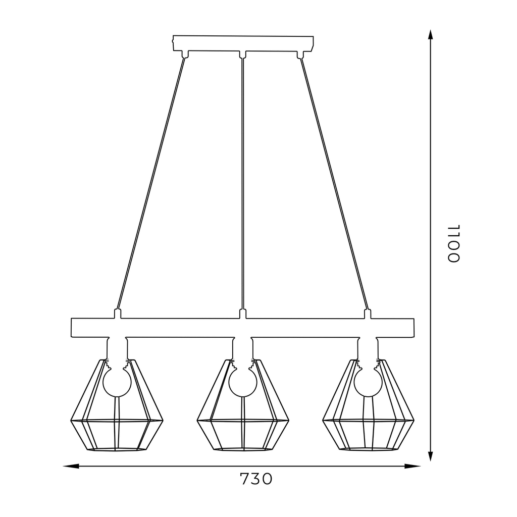 Dizajnové závesné svietidlo VASTRA III