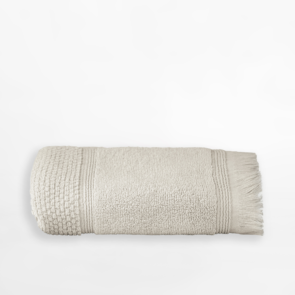Bavlnený uterák so strapcami, prírodný SANTORINI 70x140 cm