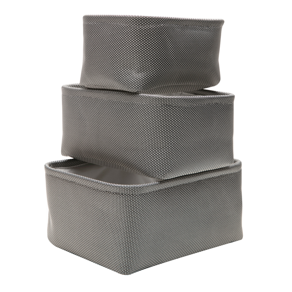 Sivý úložný košík 24 x 17 x 11 cm