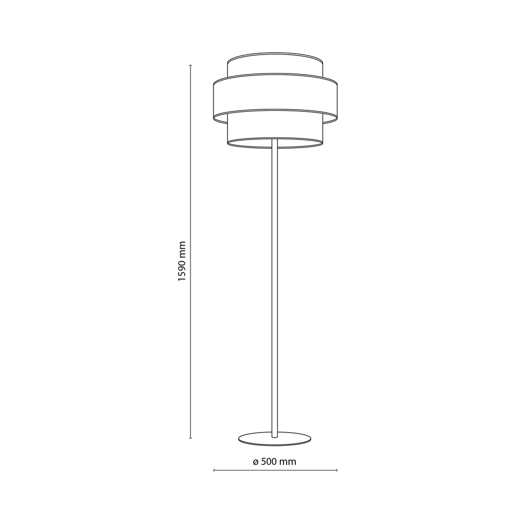 Stojacia lampa s farebným tienidlom TRIO JUTA
