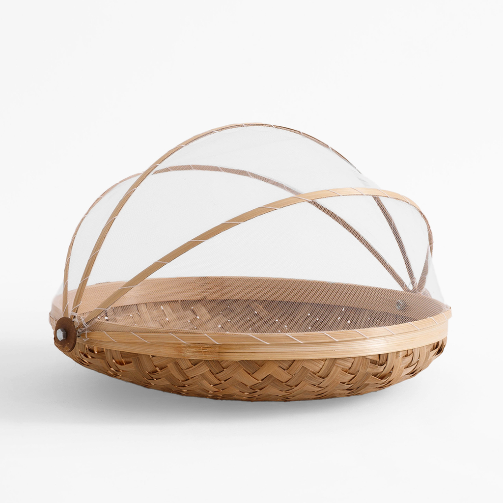 Košík s moskytiérou, bambusový, 35 cm
