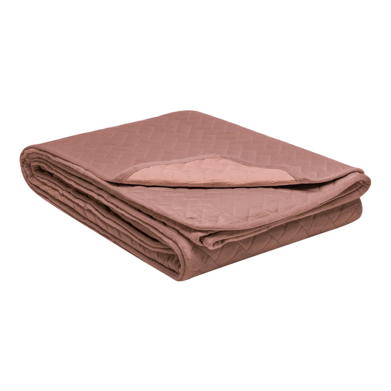 Ružový zamatový prehoz VELVET 200x220 cm