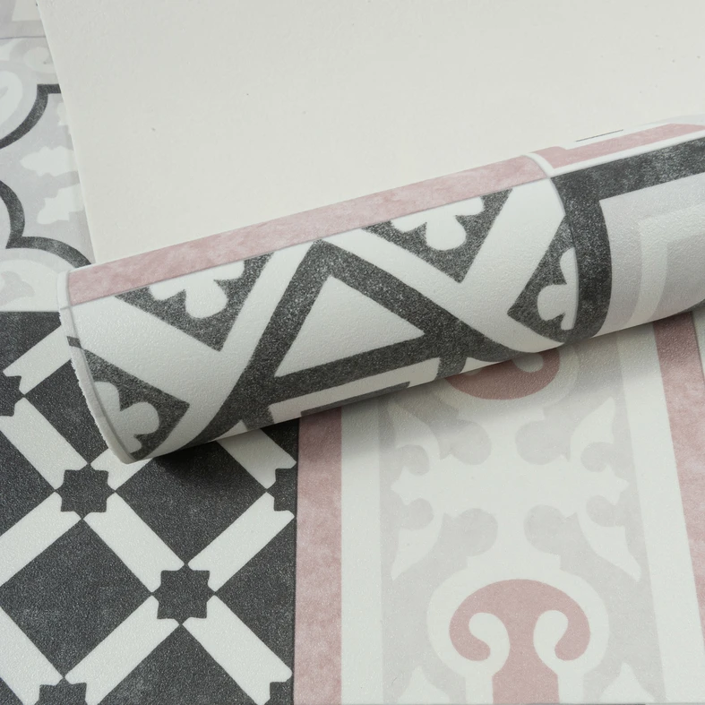 Behúň do kuchyne ružový, s marockým vzorom, 67x200 cm