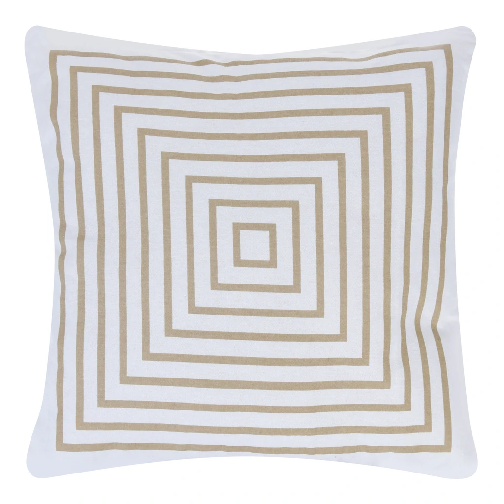 Dekoratívny vankúš béžový QUADRO 45x45 cm