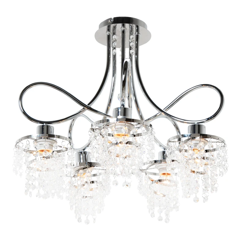 Luster so striebornými kryštálmi TINA 5