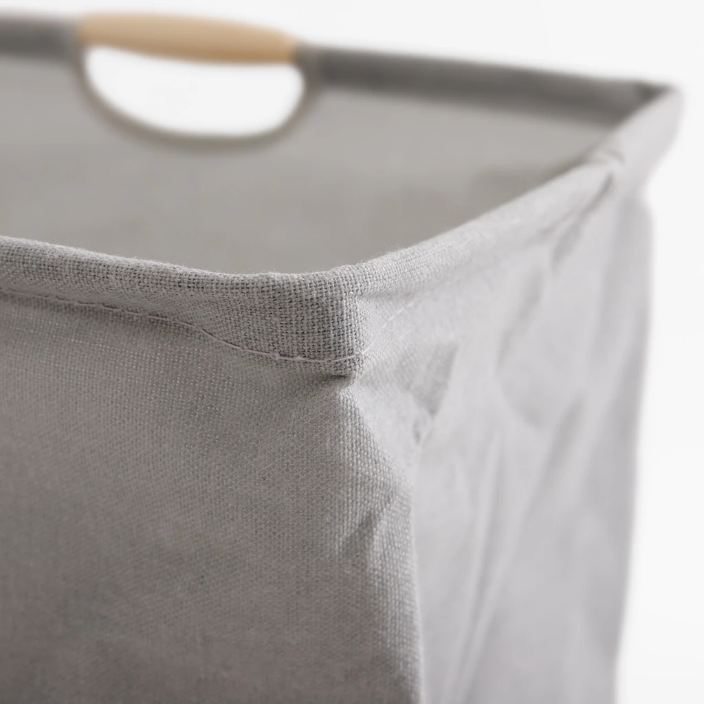 Szary kosz do przechowywania z uchwytami