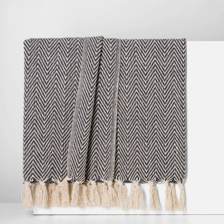 Tmavosivá deka SALINA 125x150 cm