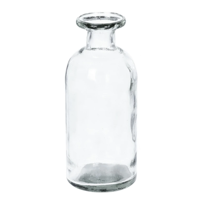 Priehľadná sklenená váza 20 cm