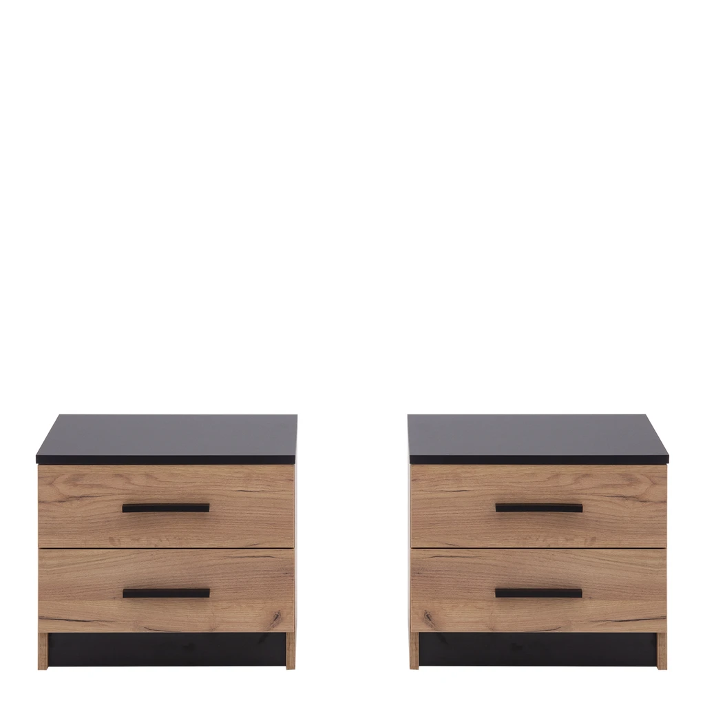 Sada 2 nočných stolíkov so zásuvkami MALI