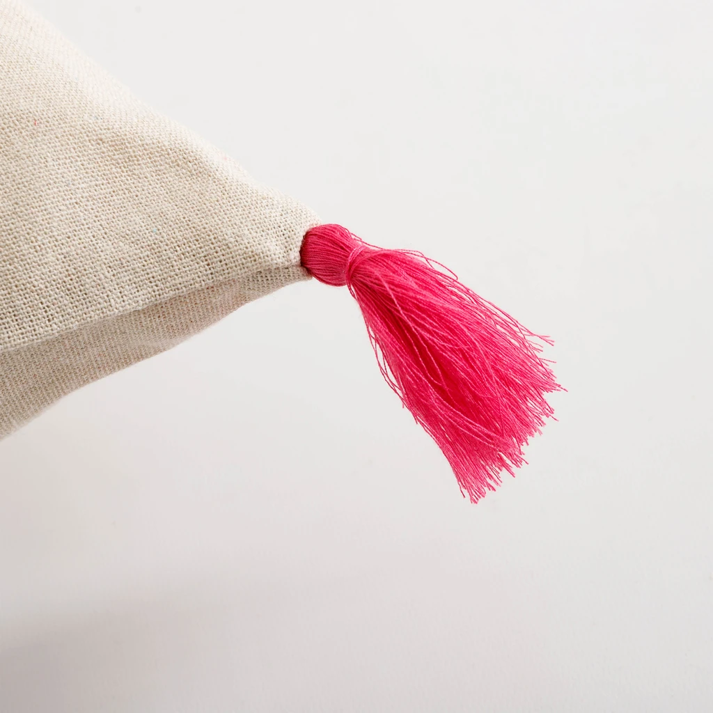 Dekoračná obliečka so strapcami ružová FLORIA 45x45 cm