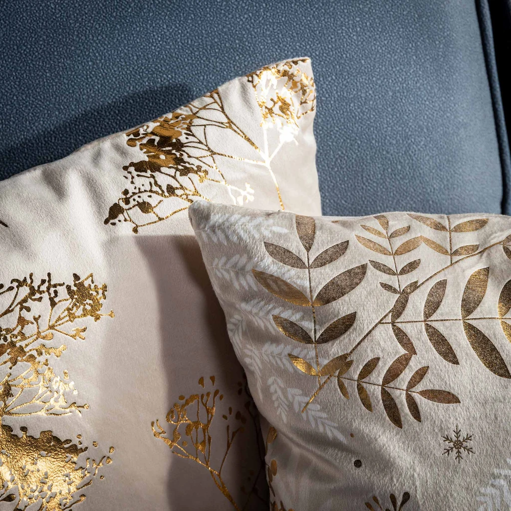 Dekoračná obliečka na vankúš béžovo-zlatá TEMMES 45x45 cm