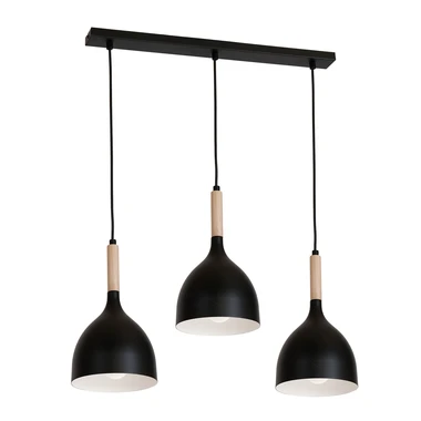 Závesné svietidlo čierne 3xE27 NOAK 1193