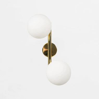 Stropné svietidlo DRUM lišta 2 gule zlaté