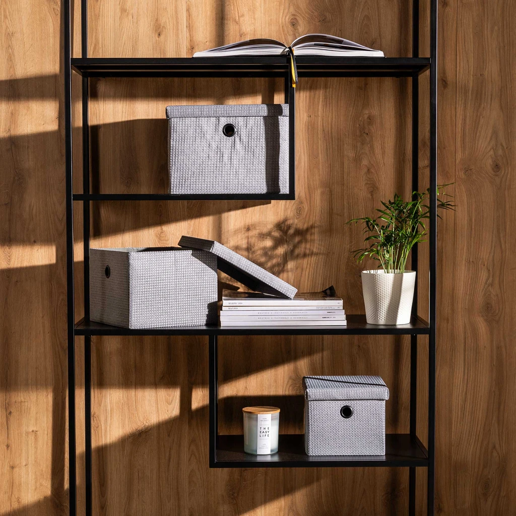 Úložný box sivý 19x19x16 cm