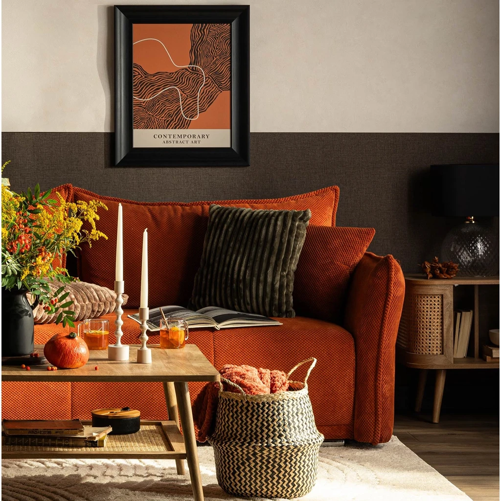 Dekoračný vankúš TILIA do obývačky, olivový 50x50 cm