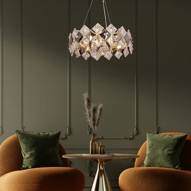 Luster na lanku glamour zlatý 6xE14 TIARA 50 cm