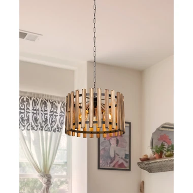 Rustikálne drevené závesné svietidlo AHLAT 37 cm