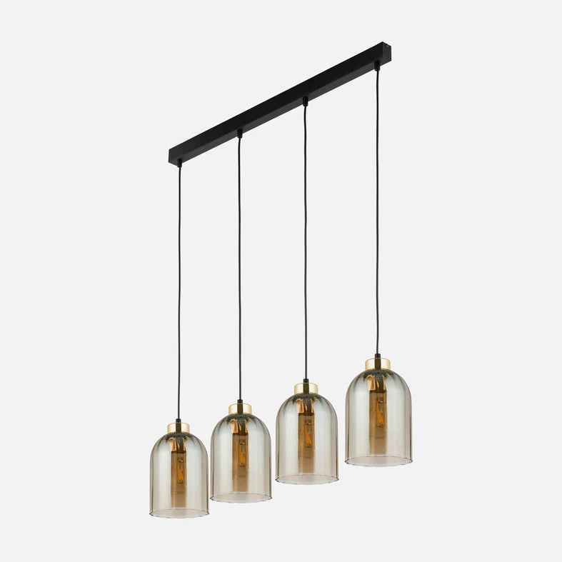 Lampa wisząca z 4 kloszami