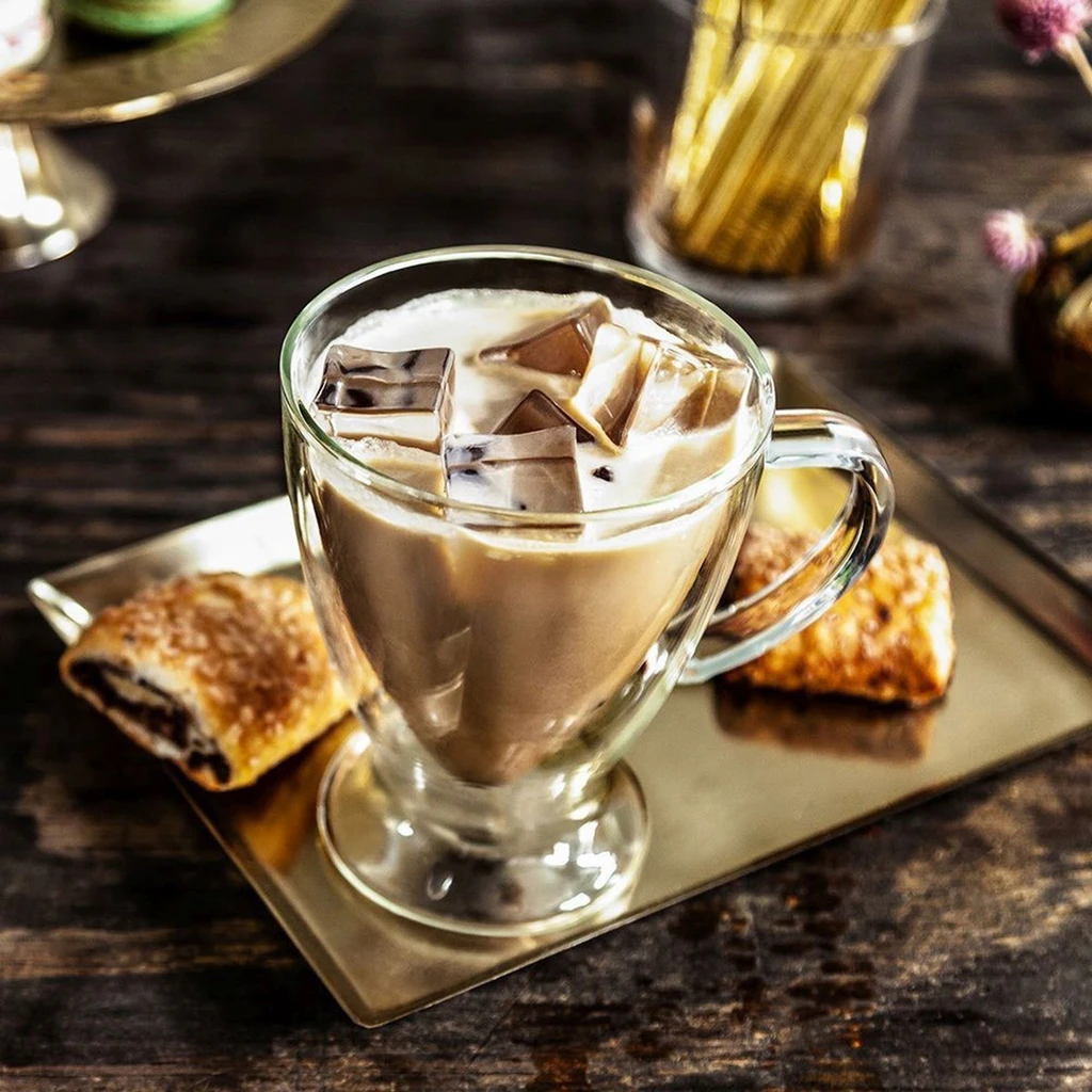 Dvojstenný hrnček na stopke ANDREA 300 ml, sada 2 ks