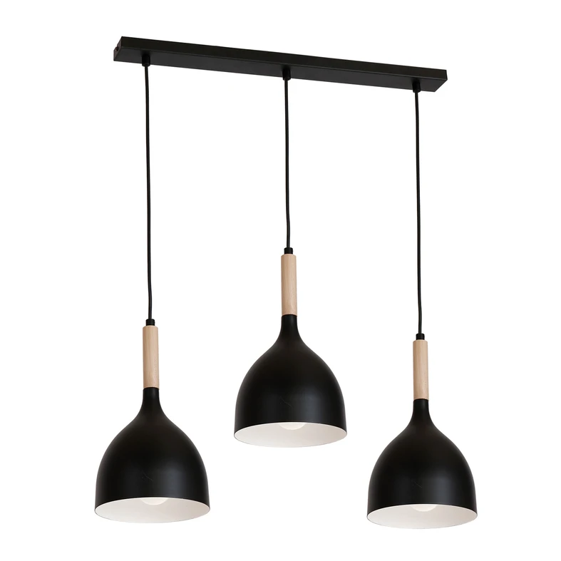 Závesné svietidlo čierne 3xE27 NOAK 1193