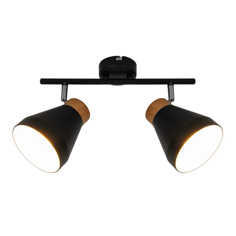 Stropné 2-bodové svietidlo, matná čierna HANDA