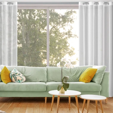 Záclona JULITA do obývacej izby, biela 135x250 cm