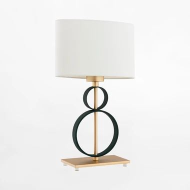Stolná lampa s tienidlom čierno-zlatá PERSEO