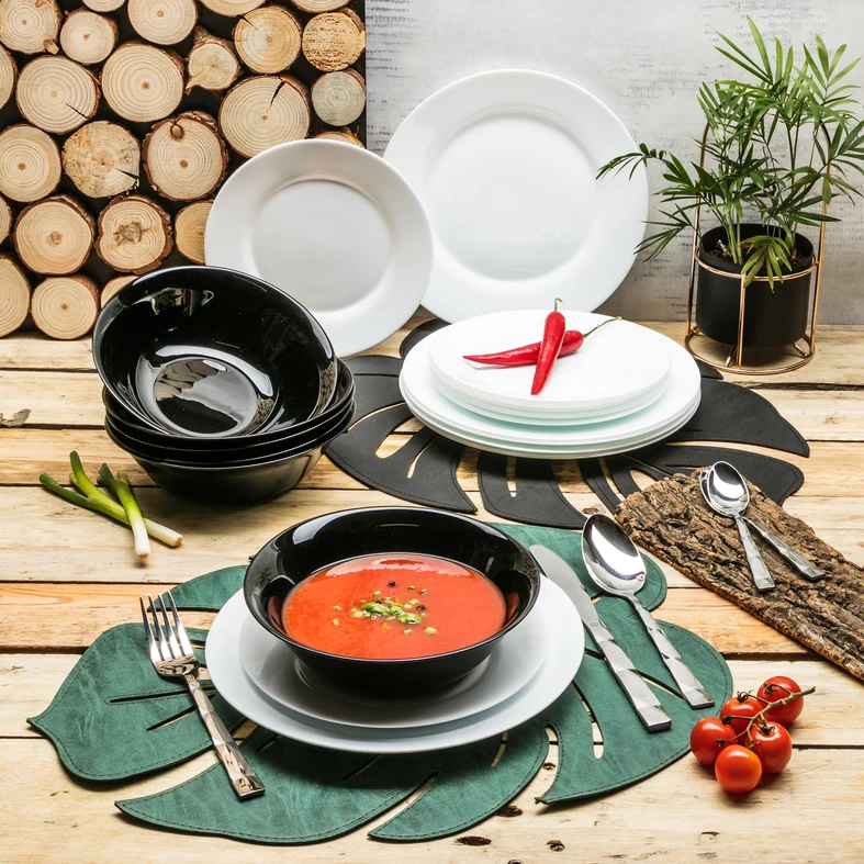 Súprava obedových tanierov DOMINO 18 prvkov