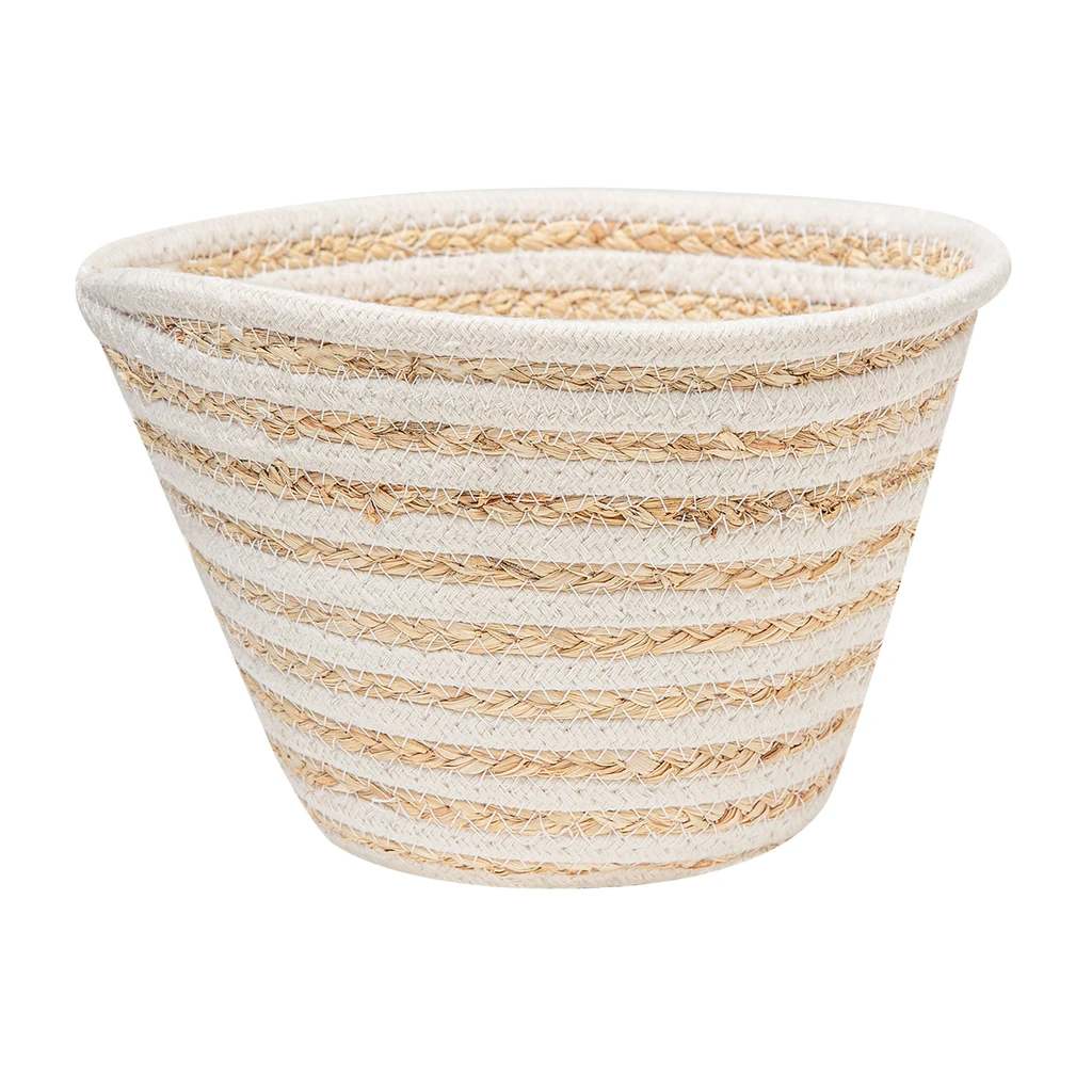 Pletený košík v štýle boho MIX 22x14 cm