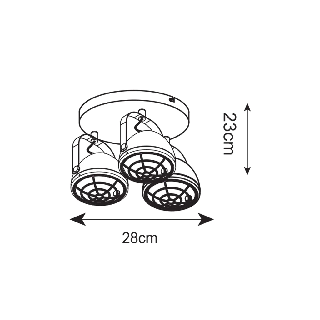 Stropná lampa BALVE G917006-3R