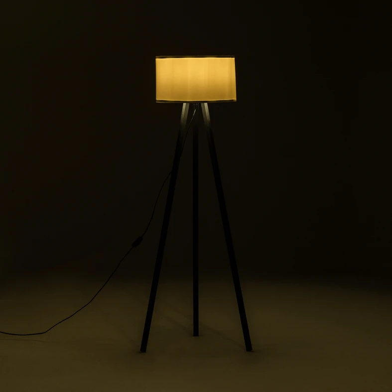 Stojacia lampa PIKO trojnožka, čierno-biela