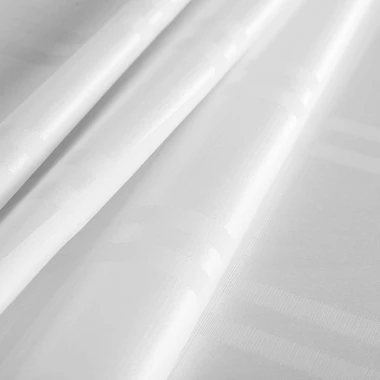 Biely žakárový obrus kockovaný CASCADE 140x280 cm