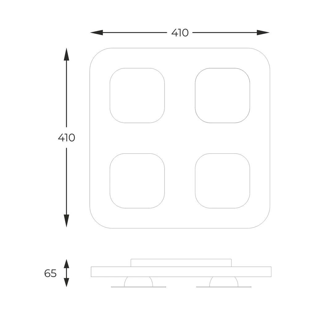CONSTELLATION przykuwa uwagę designem - posiada geometryczny kształt i białą oprawę.
