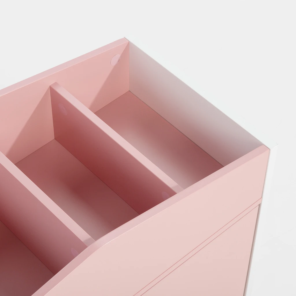 Truhla na hračky FALIANO bielo-ružová