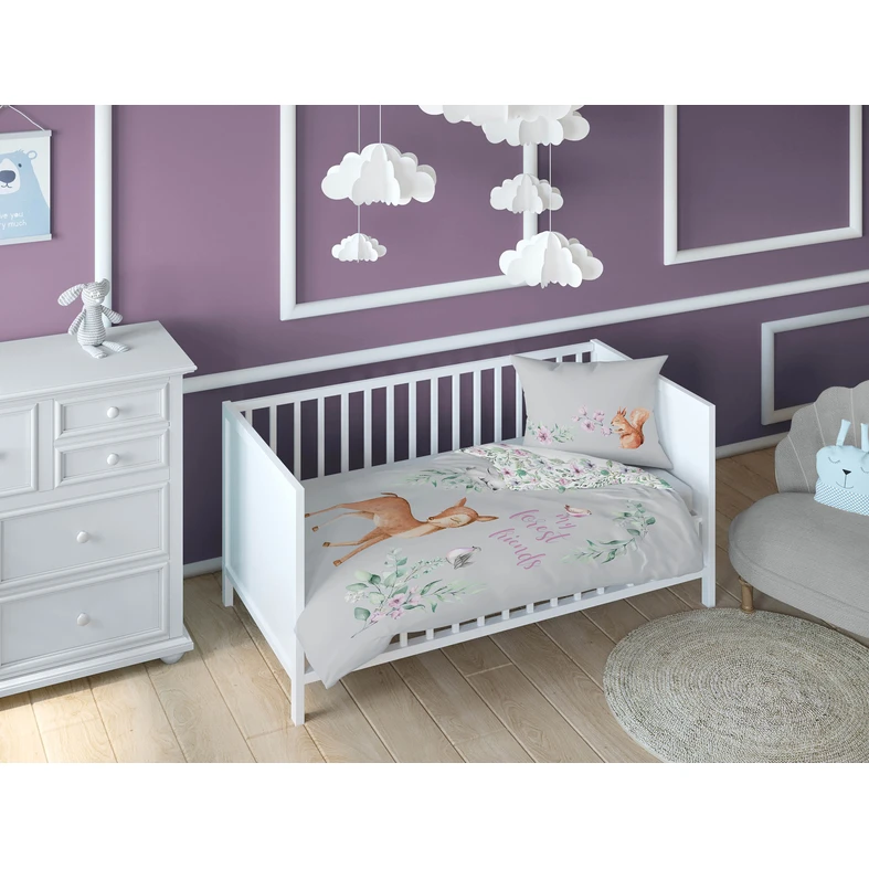 Bambusové obliečky do postieľky SRNKA 100x135 cm