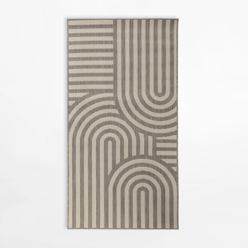 Geometrický koberec v sivej farbe PIATTO 80x150 cm