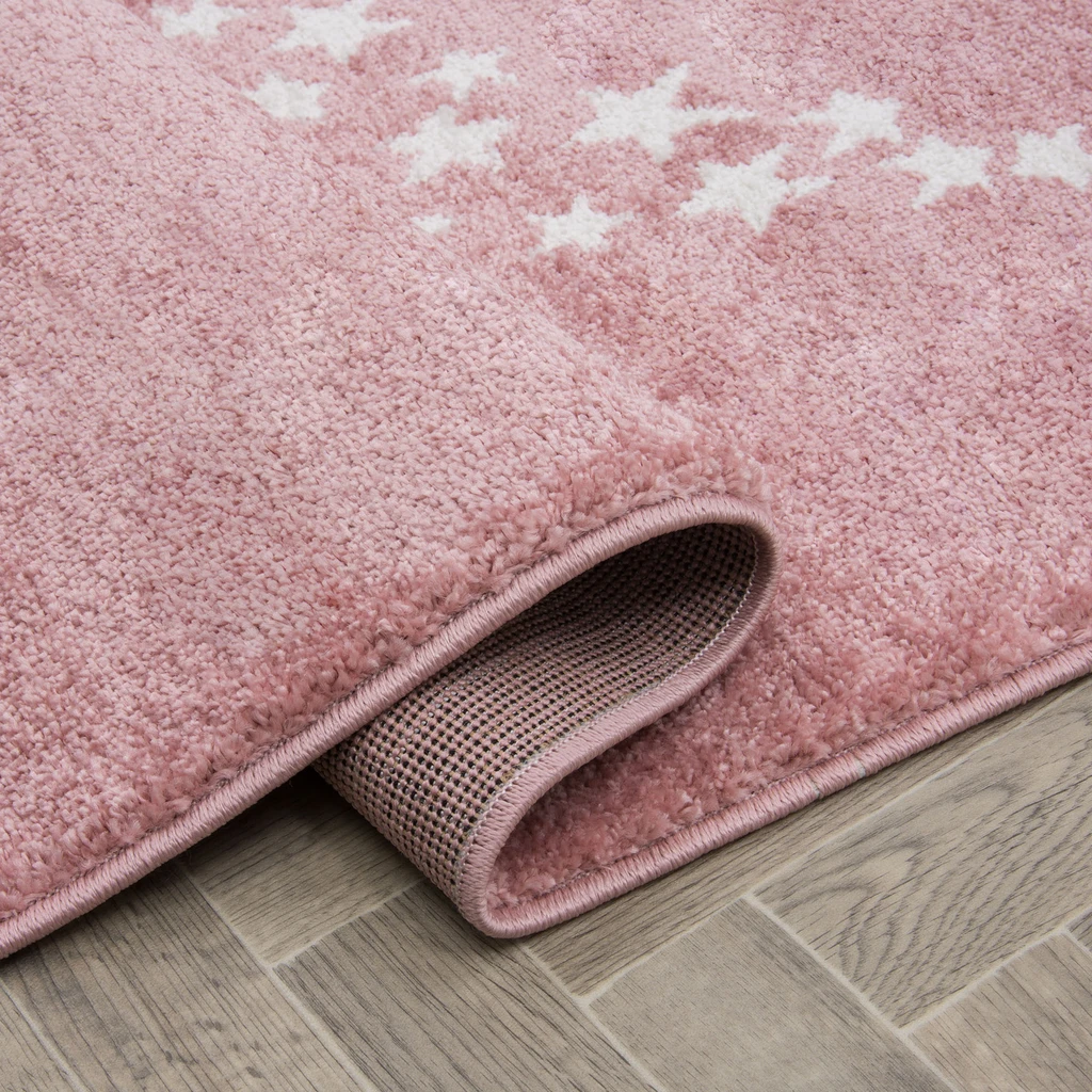 Ružový koberec KIDS HVIEZDA 80x150 cm