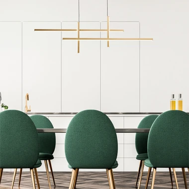 Závesné svietidlo EDGE LED čierno-zlaté