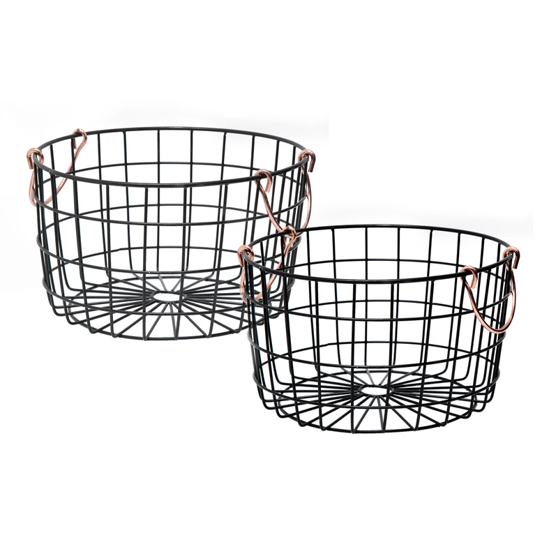 Sada 2 kovových košíkov