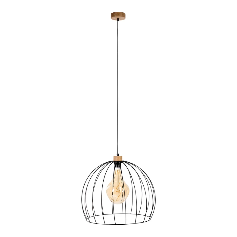 Čierne loftové závesné svietidlo NERO I 49 cm