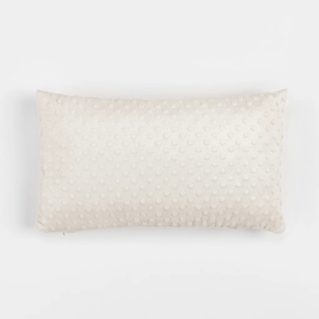 Vankúš minky krémový MILA 30 x 50 cm