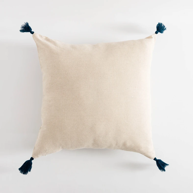 Dekoračná obliečka so strapcami modrá FLORIA 45x45 cm