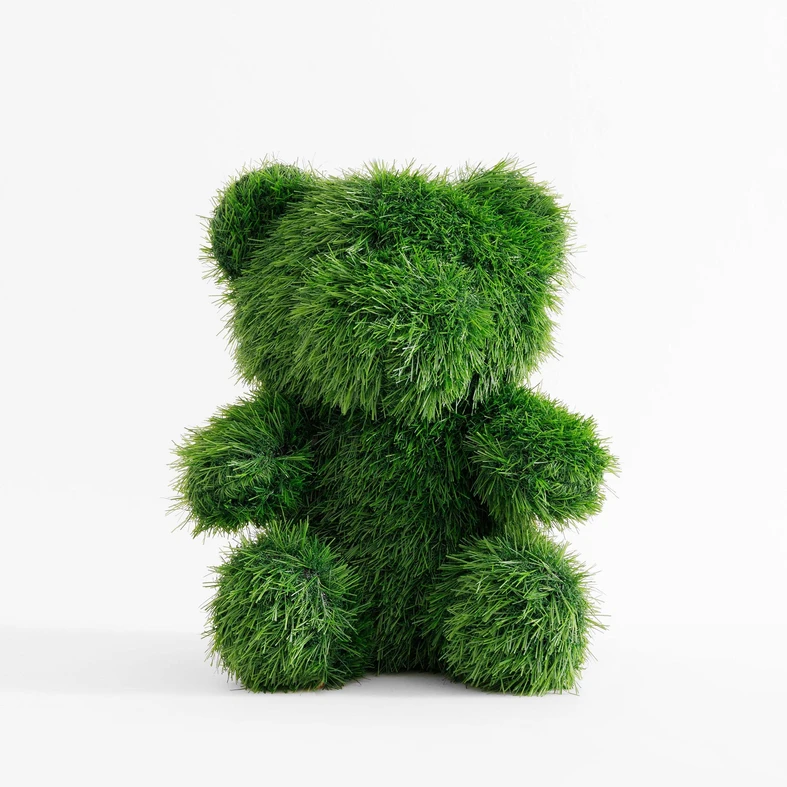 Figúrka do záhrady, medvedík, umelá tráva, 35 cm