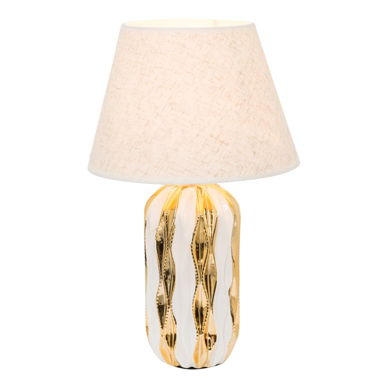 Stolná lampa 7109 bielo-zlatá