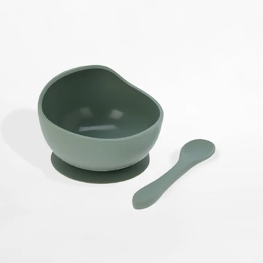 Detská silikónová miska s lyžicou MIX